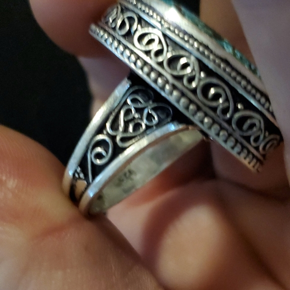 New Chrysocolla 925 Silver Ring. - Picture 16 of 16